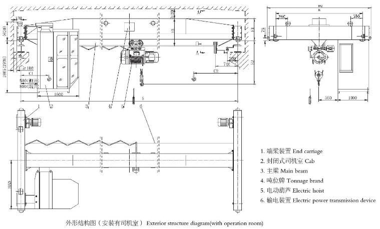 10吨电动式单梁糖心视频免费看机主要参数输出功率